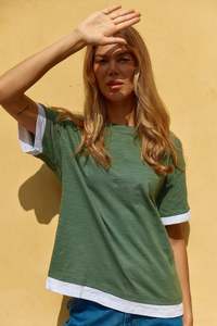 Betty Basics Green Boyfriend Tee