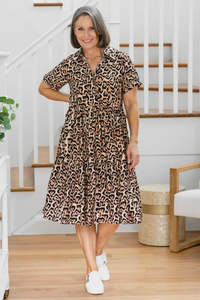 Clearance: Freez Leopard Print Amelia Dress