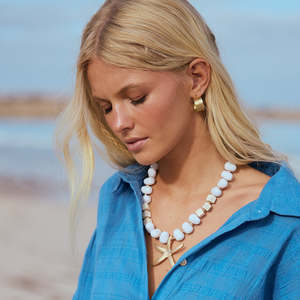 White Starfish Elwood Necklace