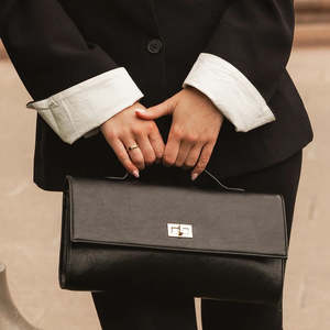 Occasions: Louenhide Black Delaney Clutch Bag
