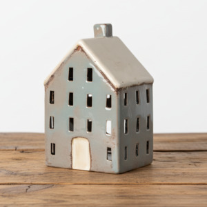 French Country Blue Alsace Chalet Tea Ligth House