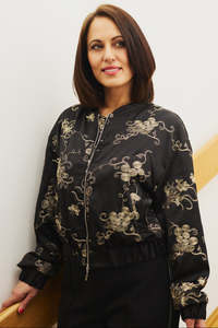 Zafina Gilded Bloom Raven Jacket