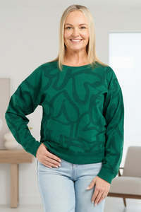 Zafina Green Hearts Verona Sweatshirt