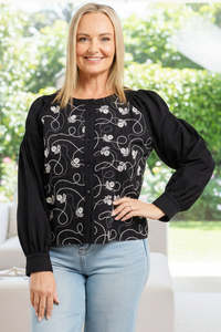 Zafina Flower Thread Alina Top