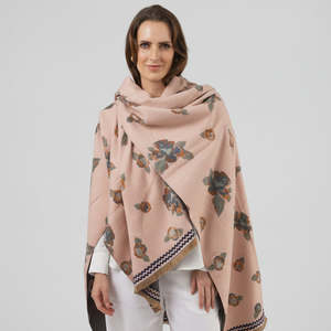 Accessories: Stella + Gemma Pink Floral Cape