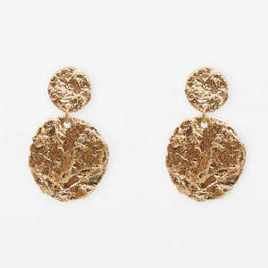 Accessories: Stella + Gemma Gold Beaten Earrings