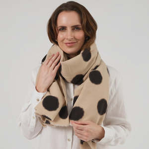 Stella Gemma: Stella + Gemma Beige Dotty Scarf