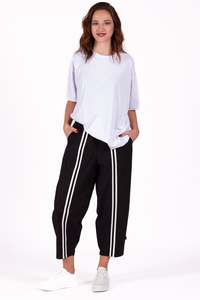 Pants: Deeanne Hobbs Stripe Noir Direction Pants