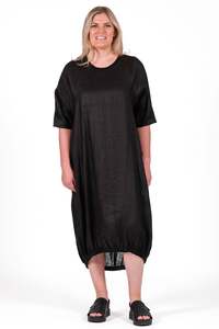 Skirts Dresses: Deeanne Hobbs Black Linen Cooper Dress