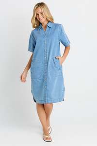 Skirts Dresses: Betty Basics Mid Blue Dawson Denim Dress