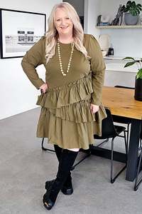 Curate Khaki The Other Side Dress