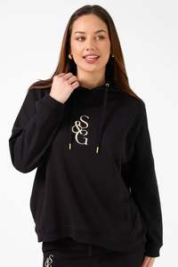 Stella Gemma: Stella + Gemma Black Essential Logo Hoodie