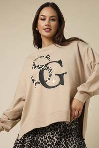 Stella + Gemma Leopard Logo Sunday Sweatshirt