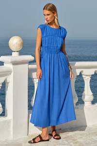 Fate & Becker Cobalt Blue Callista Midi Dress