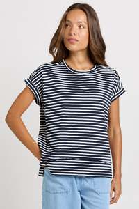 Fashion: Betty Basics Navy Stripe Shirley Tee