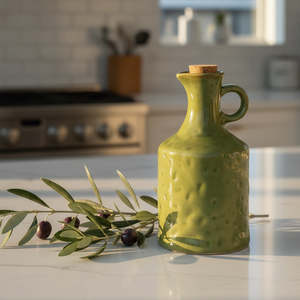 Artichoke French Olive Oil or Vinegar Bottle Short