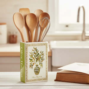 Homeware: Olive Ceramic Kitchen Utensil Holder