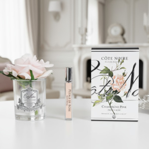Fragrance: Cote Noire Champagne Pink Single Rose Diffuser