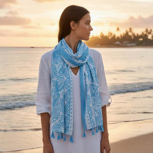 Gifts For Her: Shells Tassel Scarf