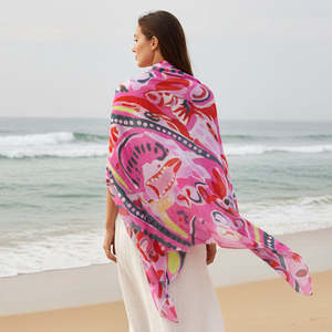 Gifts For Her: Pink Tropics Summer Scarf