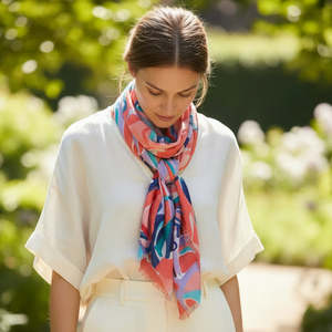 Red Tropics Summer Scarf