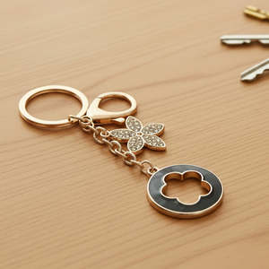 Stella + Gemma Flower Disc Keychain