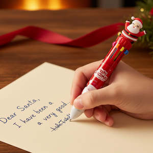 Novelty Gifts: Multi Colour 10 in 1 Christmas Pen