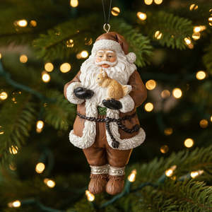 Novelty Gifts: French Country Hanging Santa with Squirrel
