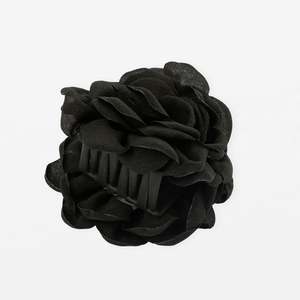 Accessories: Stella + Gemma Black Rose Fabric Hair Claw