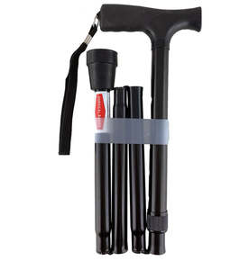 Walking Positioning Aids: SB Walking Stick Black Soft Grip Handle (83-95cm)