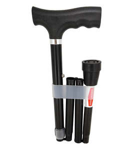 Walking Positioning Aids: SB Walking Stick Black Foldable (73-85cm)