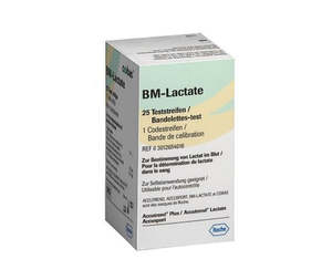 Blood Monitor Test Strips: Roche Accutrend plus lactate strip (Bx25)