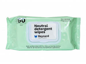 Infection Control: Reynard Wipes Neutral Detergent Alcohol free 330x200mm