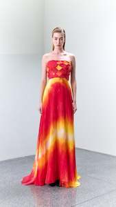 Kapa: 3.2 FER Gradient Dyed Silk Bustier Gown