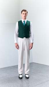Mens: 4.7 AST White Silk Wool Trousers