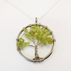 Products: Tree of Life Pendant (Green Calcite) - Raw. Orgonite, EMF Protection, Yoga & Wellbeing