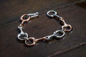 Bracelet: Snaffle Bit Bracelet - Two Tone - Small
