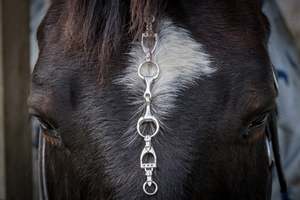 Bracelet: Snaffle Bit and Stirrup Bracelet - Sapphires