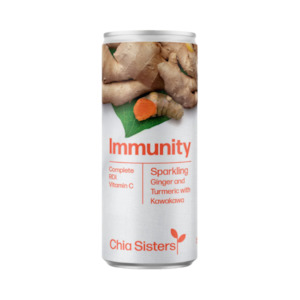 Beverages: Chia Sisters Immunity Ginger & Turmeric Sparkling Drink