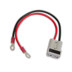 50 Amp, 12-36V Connector With In-Built Voltmeter To 8mm Ring Terminals (300mm)