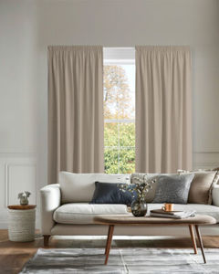 TEXTRAR Silky Sand Pencil Pleat Curtains