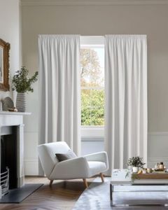 Products: TEXTRAR Soft White Pencil Pleat Curtains
