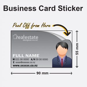 Business Card Stickers - Easy Peel off - Real Estate Designer