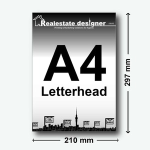A4 Letterhead- 90 GSM - Colour - Real Estate Designer