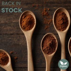 Back In Stock: Organic Cacao Powder Raw