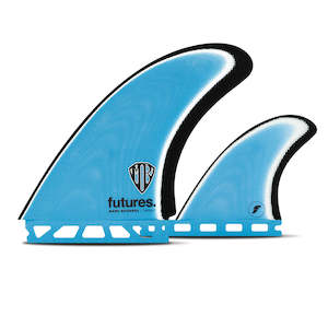 Twin Fin: FUTURES MARK RICHARDS FG TWIN + STABILISER - BLUE/WHITE/BLACK
