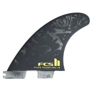 Thruster: FCS II FILIPE TOLEDO PRO PG TRI M/L - BLACK/ACID
