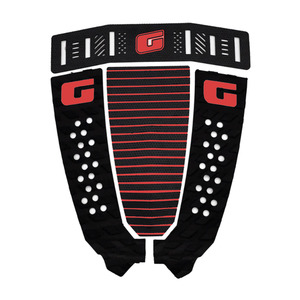 Shortboard Grip: GORILLA GRIP MODERN HERITAGE 4PC GRIP/TRACTION - BLACK/RED