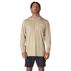 Full Price For Bold Sale Wetsuits: VISSLA TWISTED ECO LONG SLEEVE HOODED SUN SHIRT - SAND