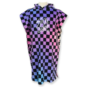 Full Price Bold Accessories: STICKY JOHNSON GRADIENT CHECKER HOODED TOWEL